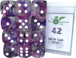 D6 Dice Set: Diffusion 42 18mm (12)