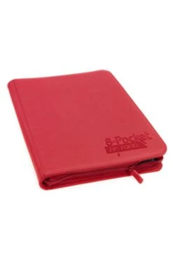 8-Pocket Quadrow Zipfolio Xenoskin - Red