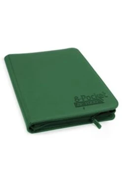 8-Pocket Quadrow Zipfolio Xenoskin - Green