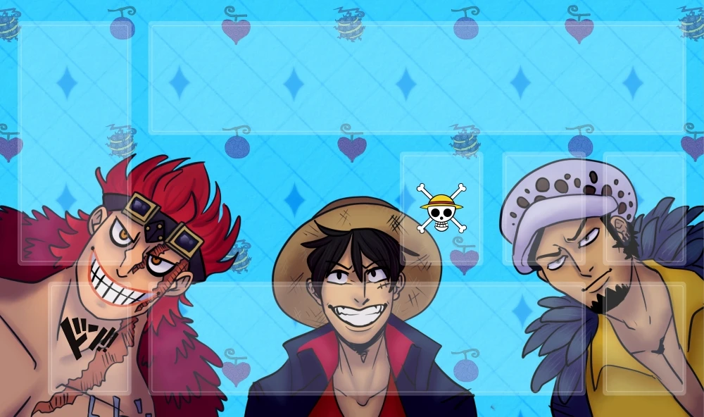 Three Captains Playmat (With Layout) - One Piece TCG 3 Three Captains Playmat (With Layout) - One Piece TCG