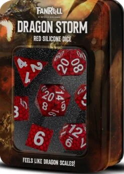 Dragon Storm Silicone Dice Set: Red Dragon Scales (7)