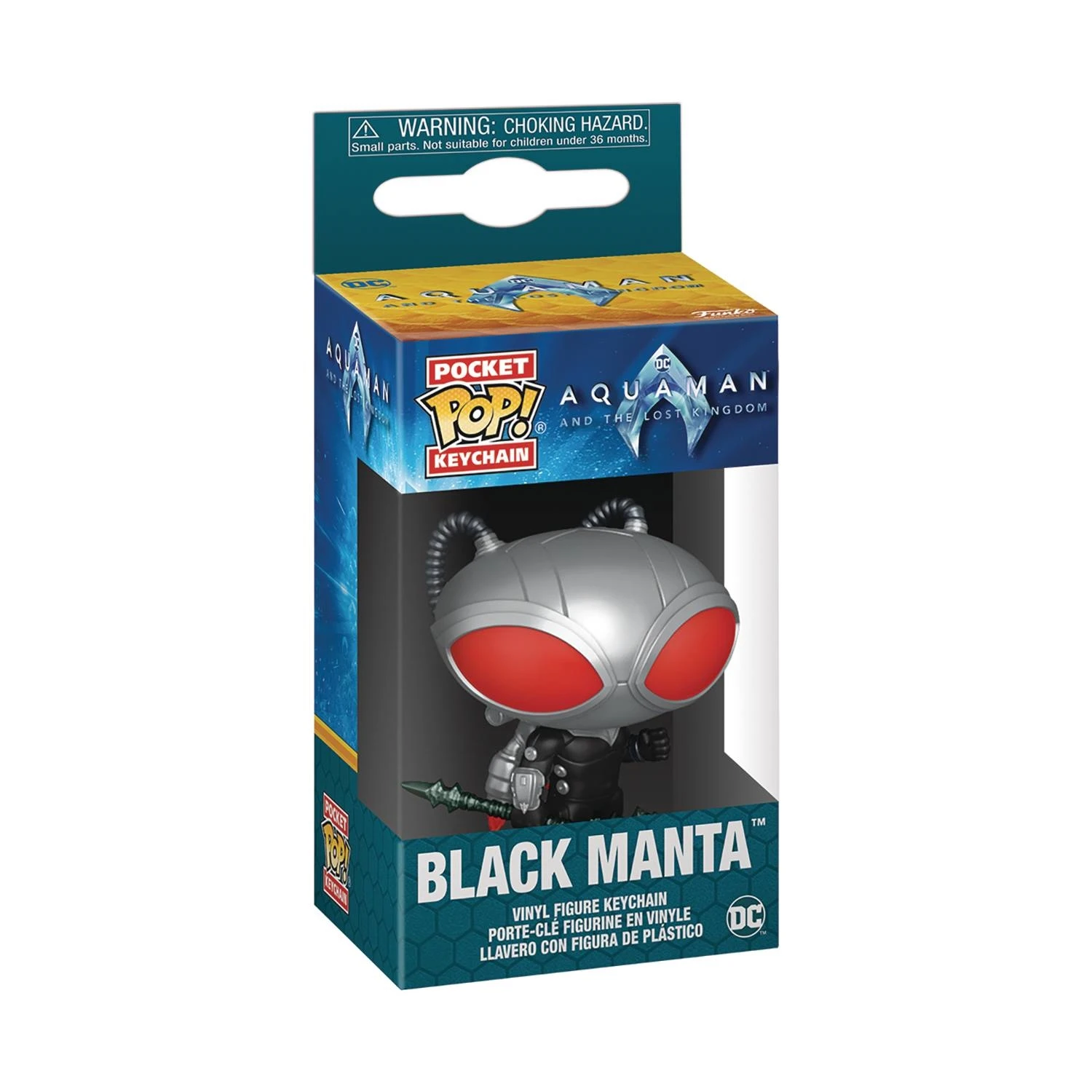 Pocket Pop Aquaman: Black Manta With Trident Vinyl Figure Keychain 3 Pocket Pop Aquaman: Black Manta With Trident Vinyl Figure Keychain