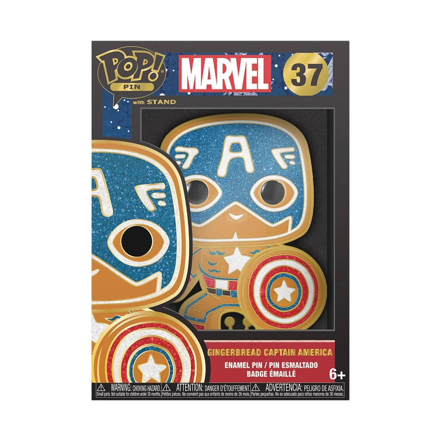 Pop Marvel Pins: Gingerbread Captain America 3 Pop Marvel Pins: Gingerbread Captain America