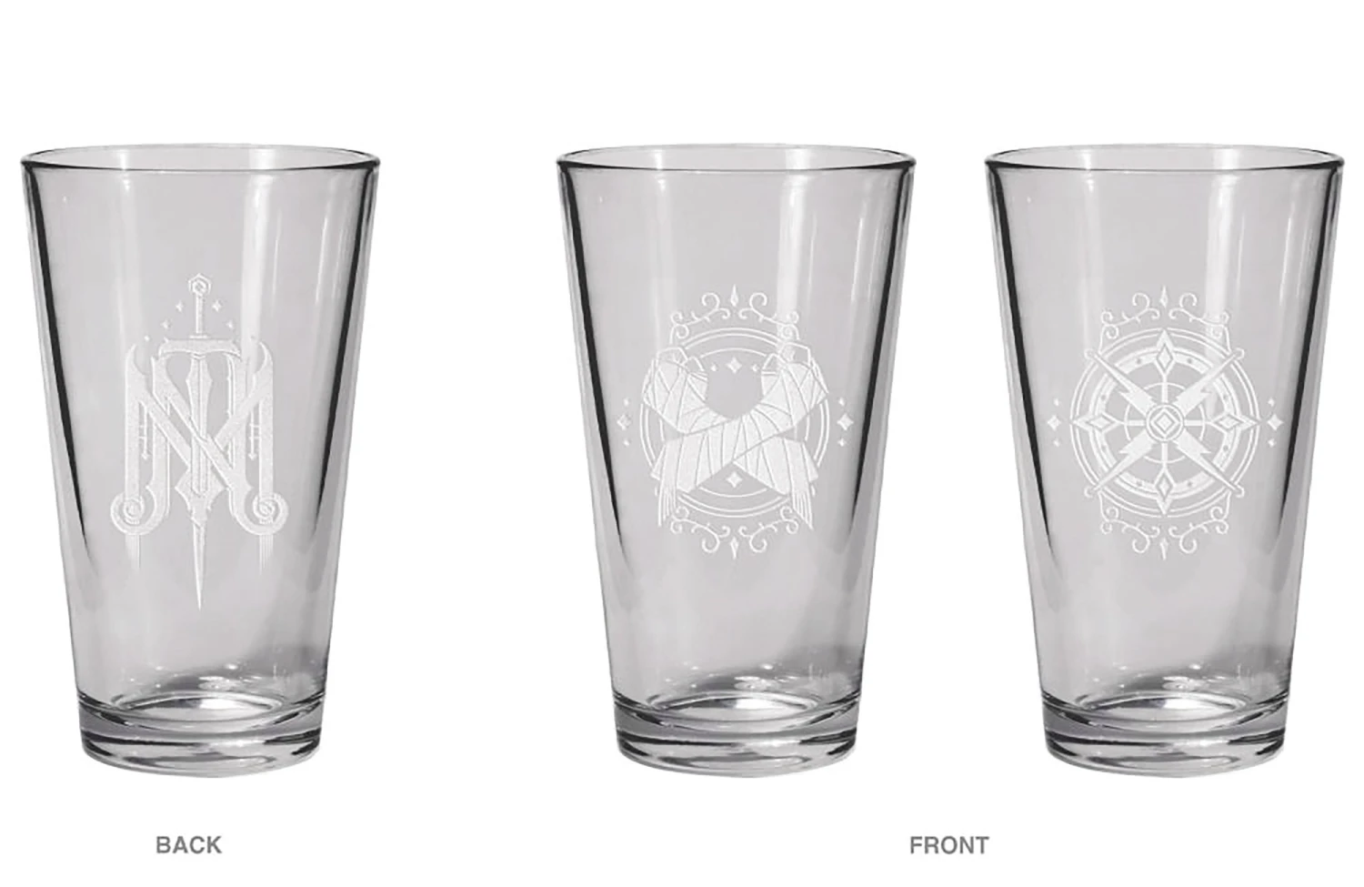 Mighty Nein Pint Glass Set: Beau And Yasha - Critical Role 3 Mighty Nein Pint Glass Set: Beau And Yasha - Critical Role
