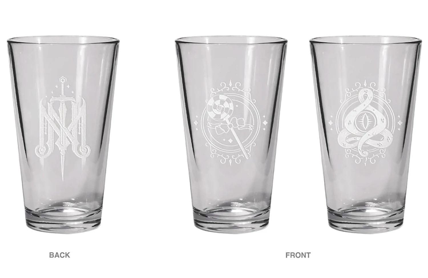 Mighty Nein Pint Glass Set: Jester And Fjord - Critical Role 3 Mighty Nein Pint Glass Set: Jester And Fjord - Critical Role