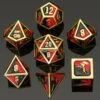 Draconis Solid Metal Dice Set: Red And Black With Gold (7) -Atomicempire Outlet 034904237979 big