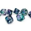 Lab Dice 8: Nebula Poly Set - Fluorite With White Print (7 Dice Plus Bonus Die) -Atomicempire Outlet 035491209166 big