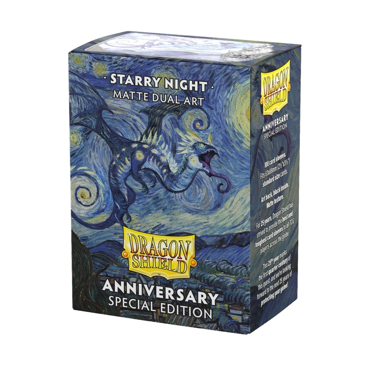 Dragon Shields: Matte Dual Art - 25th Anniversary Starry Night Sleeves (100) 3 Dragon Shields: Matte Dual Art - 25th Anniversary Starry Night Sleeves (100)