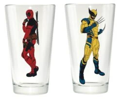 Deadpool And Wolverine Movie Clear Pint Glass