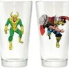 Loki And Thor Clear Pint Glass - Avengers 1 Loki And Thor Clear Pint Glass - Avengers -Atomicempire Outlet 035641785853 big