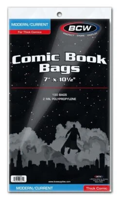 BCW Comic Bags, Current - Thick - 7 X 10.5 (100)