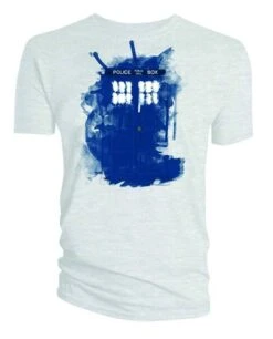 Doctor Who: Modern Art Tardis Grey T-Shirt